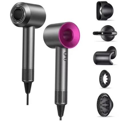 5 In 1 New Hair Dryer with Hot and Cold Air Functionality High Quality Lightweight Fast Drying Styling Tool for Smooth Hair 1600W