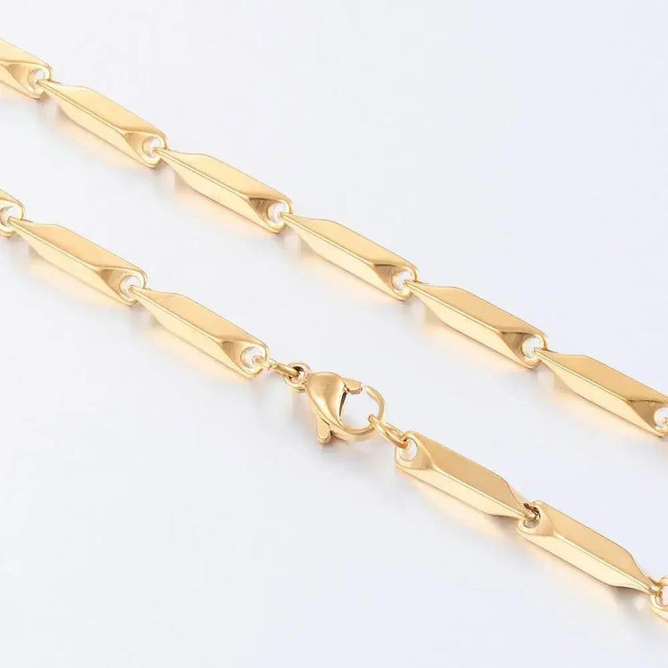 Gioielli di moda stile hip-hop con catena bizantina da uomo in acciaio inossidabile PlatiNum