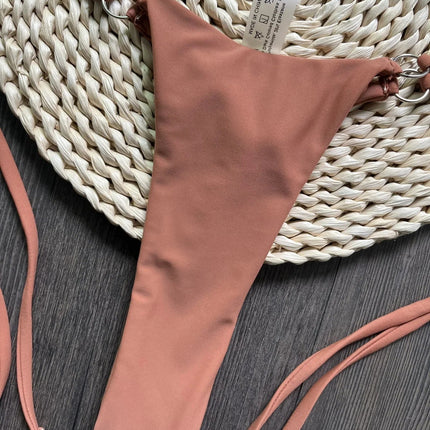 RUOTONGSEPT Sexy Halter Satin Bikini brasiliano Donna Costumi da bagno Costume da bagno femminile Bikini a due pezzi Bagnante Costume da bagno Swim PlatiNum