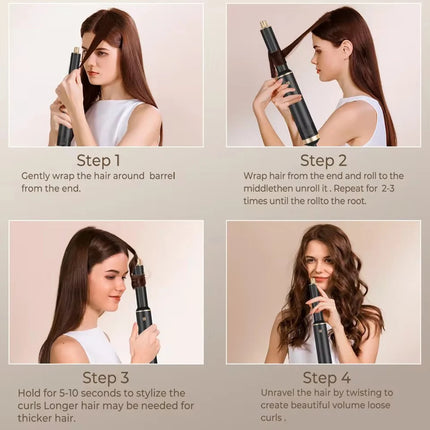 5 in 1 Professional Hair Dryer Straightener Hair Curler 1000W Electric Comb Hair Dryer Brush Hot Hair Volume Curlers Hair Style Set