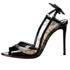 Sexy pizzo bowknot sottili tacchi alti donna bocca di pesce elegante designer Striptease banchetto scarpe eleganti sandali di marca di moda donna