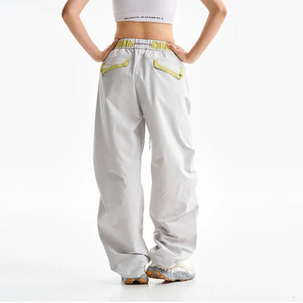 Men Women Splice Fashion Outdoor Loose Casual Lightweight Quick Dry Sports Cargo Baggy Pants Track Trouser Jogger Sweatpants