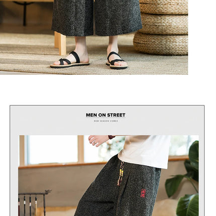 Pantaloni Kimono stile giapponese Pantaloni da bagno da uomo Samurai giapponese Harajuku Pantaloncini da uomo larghi casual Yukata Pantaloni a gamba larga Plus Size 5XL