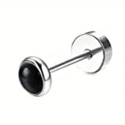 Drperfect 1pc orecchini chirurgici in acciaio inossidabile per donna uomo orecchini con retro piatto orecchini con cartilagine orecchini a cerchio con Piercing platinumshop