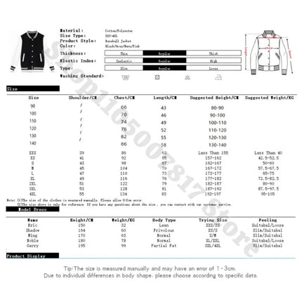 Autumn Fashion Varsity Jacket Anime One Piece Casual Baseball Jackets Adult Children Clothes Cute Sweatshirt Coat Xmas Gift 2026