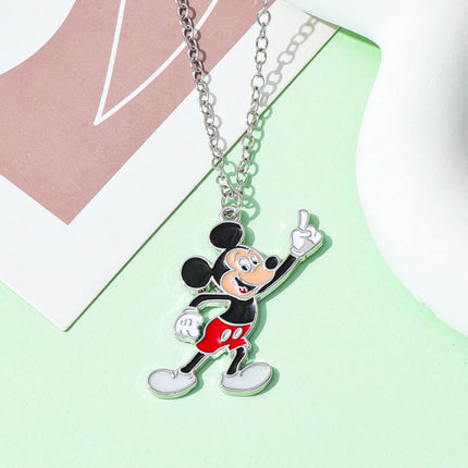 Gioielli Disney minimalisti - Collana con ciondoli smaltati di Topolino da indossare ogni giorno PlatiNum