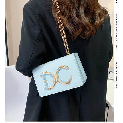 High quality fashionable women's bag hot selling chain bag trendy candy color small square bag for women PlatiNum