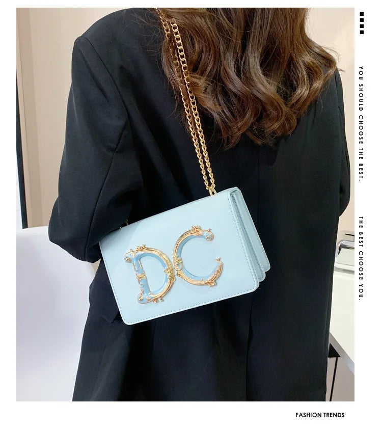 High quality fashionable women's bag hot selling chain bag trendy candy color small square bag for women PlatiNum