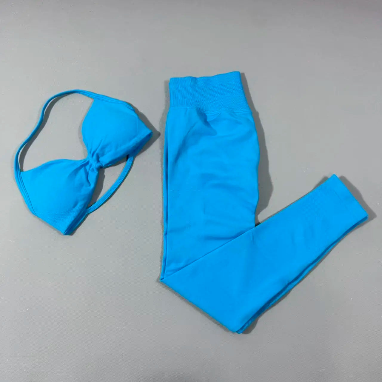 Yoga Gym Set 2 Piece Women Strappy Yoga Bra Top Workout Scrunch Shorts Sports Suit Fitness Clothes Seamless Yoga