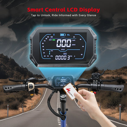 Monopattino Elettrico Halo Knight T108 52V 28.8Ah Doppio Motore Pieghevole 1200W con Pneumatici Stradali e Sospensioni