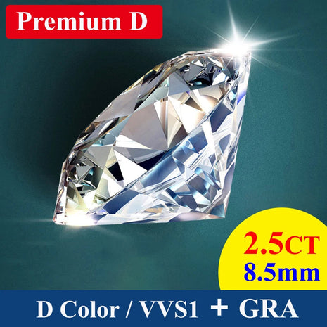 New Premium D Color VVS1 Moissanite Loose Stone Full Size Factory Wholesale Fine Jewelry Certified Moissanite Diamonds With GRA PlatiNum