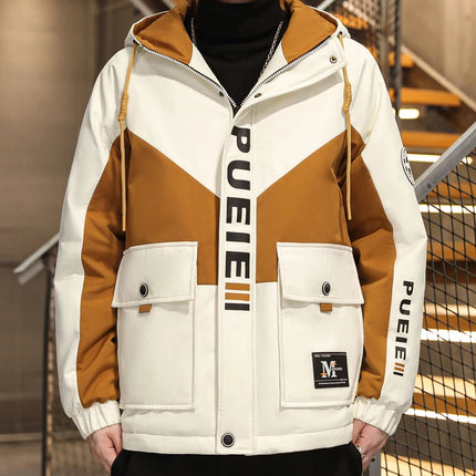 Fashion Men's Hooded Jackets 2026 Spring Autumn Youth High Streetwear Loose Casual Coat Outdoor Zipper Windbreaker Tops Clothing