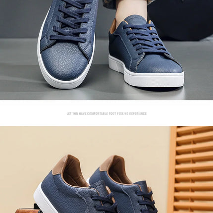 Leather Men's Sports Shoes - Casual Style, Breathable Men's Shoes, Anti-slip and Comfortable, Men's Casual Sneakers