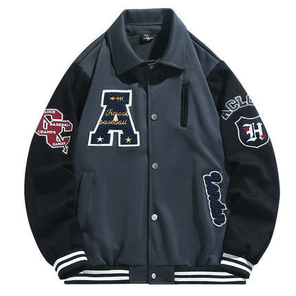 American Embroidered Baseball Jacket Men's Spring  Autumn Plus Size Trendy Brand Loose Jacket 12xl 170kg men clothing 10XL