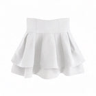 Minigonna a balze Lautaro Primavera Estate Nera Dolce Carina Kawaii a Vita Alta da Donna, Abbigliamento Cutecore Stile Giapponese Moda