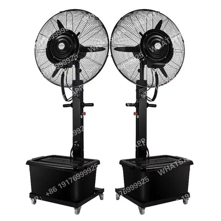Ventilatore Industriale Commerciale di Qualità 110v 220v 26-30 Pollici da Pavimento/Soffitto per Esterni con Oscillazione e Nebulizzazione, Grande Ventilatore a Colonna con Spruzzo d'Acqua