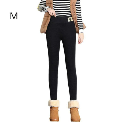 Women Leggings Fashion Wool Fleece Trousers High Waist Women Leggings Winter Thicken Leggings Cashmere Lambskin Warm Pants PlatiNum