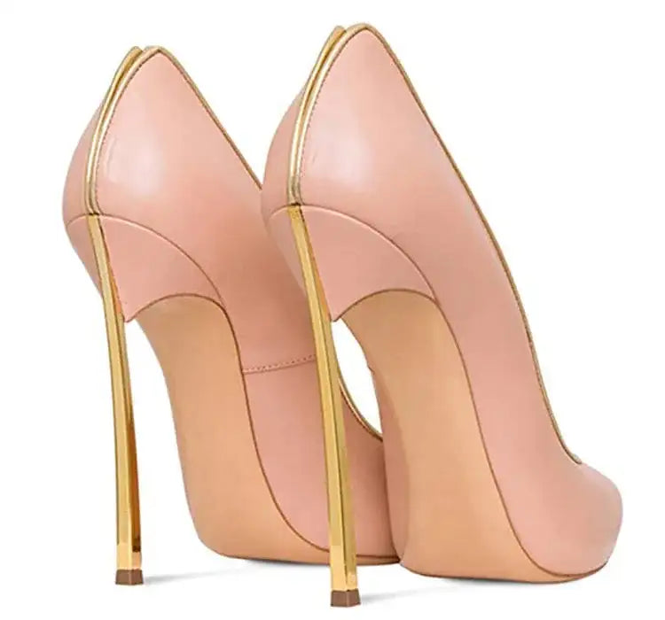 Nuove donne di estate pompe superficiale peep-toe tacchi alti scarpe da donna donna metallo stiletto punta a punta scarpe da donna Zapatos De Mujer platinumshop