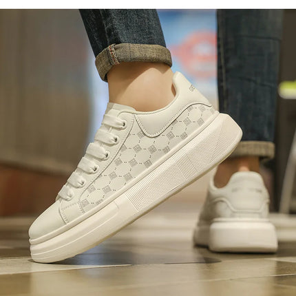 Leather Men Shoes Sneakers Trend Casual Shoe Breathable Leisure Male Sneakers Non-slip Footwear Men Vulcanized Shoes2026
