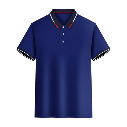 Men's short sleeve top daily casual short sleeve T-shirt with lapel casual short sleeve men's casual T-shirt