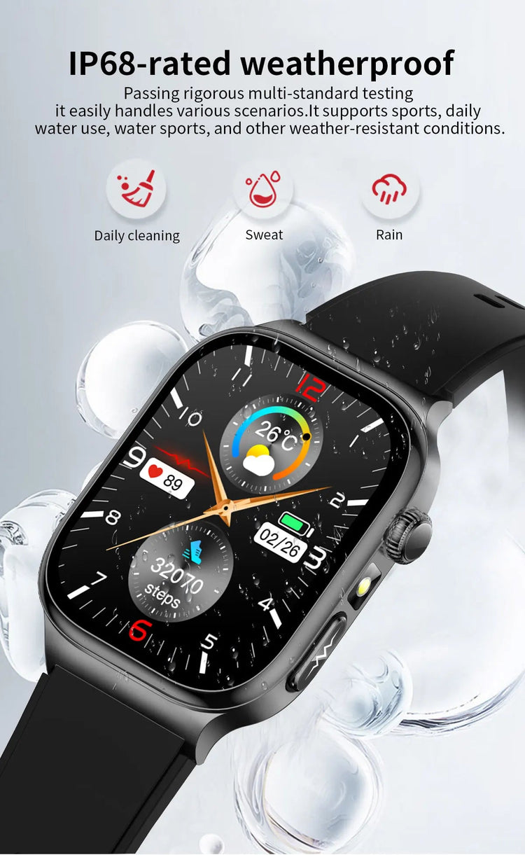 2026 Nuovo Misurazione Accurata Salute Smart Watch ECG + PPG Acido Urico Pressione Sanguigna Lipidi Nel Sangue Chiamata BT Smartwatch Per Le Donne Degli Uomini platinumshop