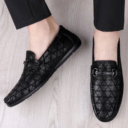 Nuovi Mocassini Neri da Uomo 2026, Scarpe in Pelle di Alta Qualità, Design Elegante, Suola Morbida, Comode Scarpe Casual