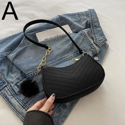 Mini Women Shoulder Bags Fashion Felt Women's Bag Design Advanced Underarm Handbags Mini Saddle Bag PlatiNum