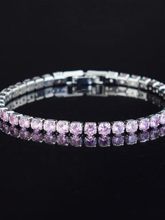 4mm Micro-inlaid Zircon Tennis Bracelet for Women 2025 New Men Bracelet Homme Jewelry Accessories Wh