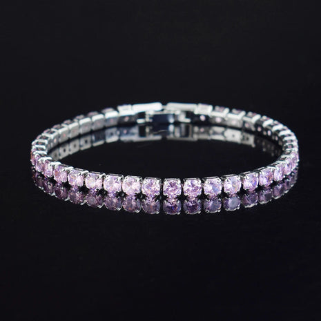 4mm Micro-inlaid Zircon Tennis Bracelet for Women 2025 New Men Bracelet Homme Jewelry Accessories Wholesale PlatiNum