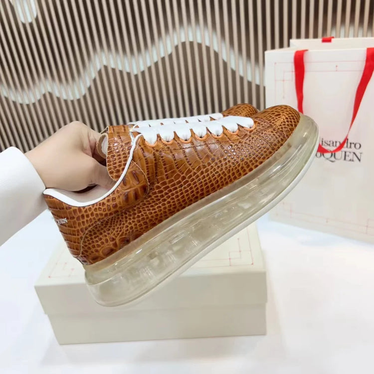 Handcrafted Leather Casual Sneakers Man Platform Trainers Unisex Originality Flat Loafers Men's Footwear