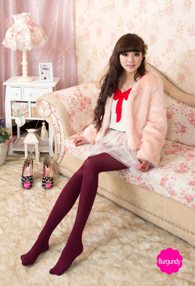 Primavera Autunno Collant Colorato Collant da Donna Sexy Collant Lolita Colori Caramelle Calze Moda Lingerie Gotica Collant
