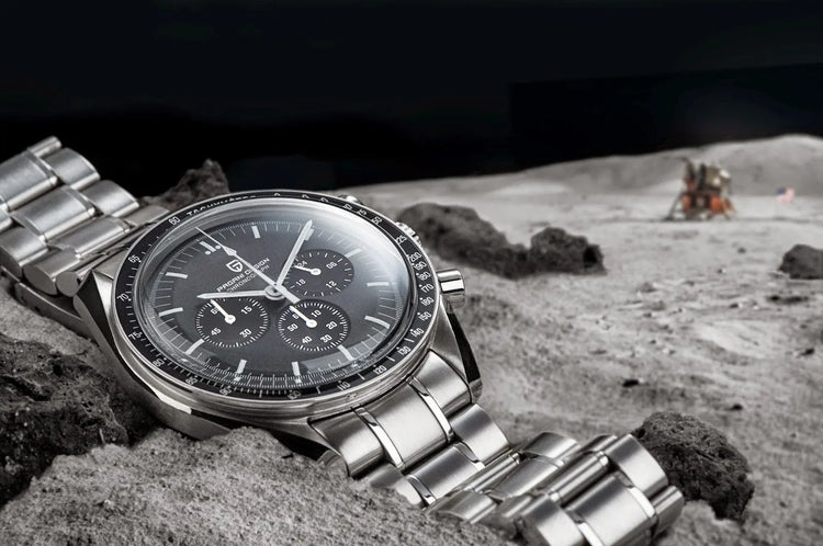 PAGANI DESIGN 500 Orologio da Uomo di Lusso con Tachimetro Circolare, Cronografo Sportivo, Vetro Zaffiro AR, Movimento Giapponese, Acciaio 316L, Luminoso