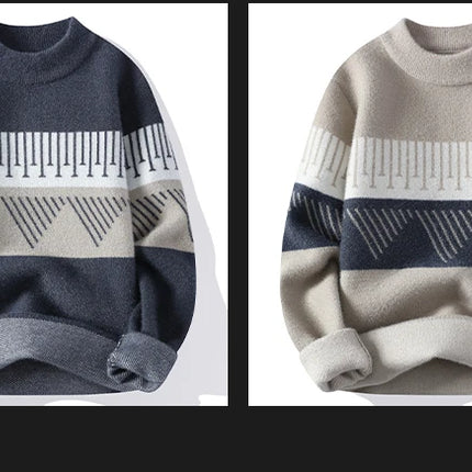 Fall Mens Christmas Cashmere Sweater O Neck Men Tops Quality Male Pullover Sweaters Thick Warm Pull Homme 2023