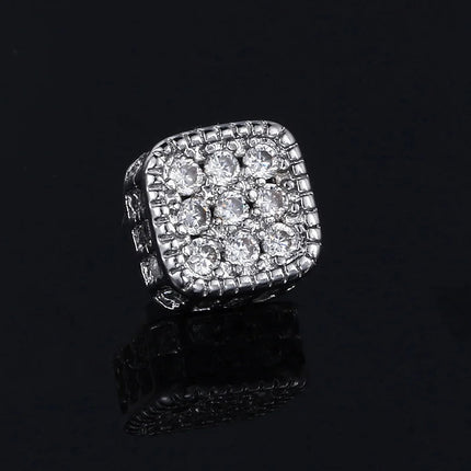 Orecchini finti Ice Out per uomo donna Forte magnete magnetico in acciaio inossidabile non penetrante Accessori per gioielli di moda Hip Hop Rock platinumshop