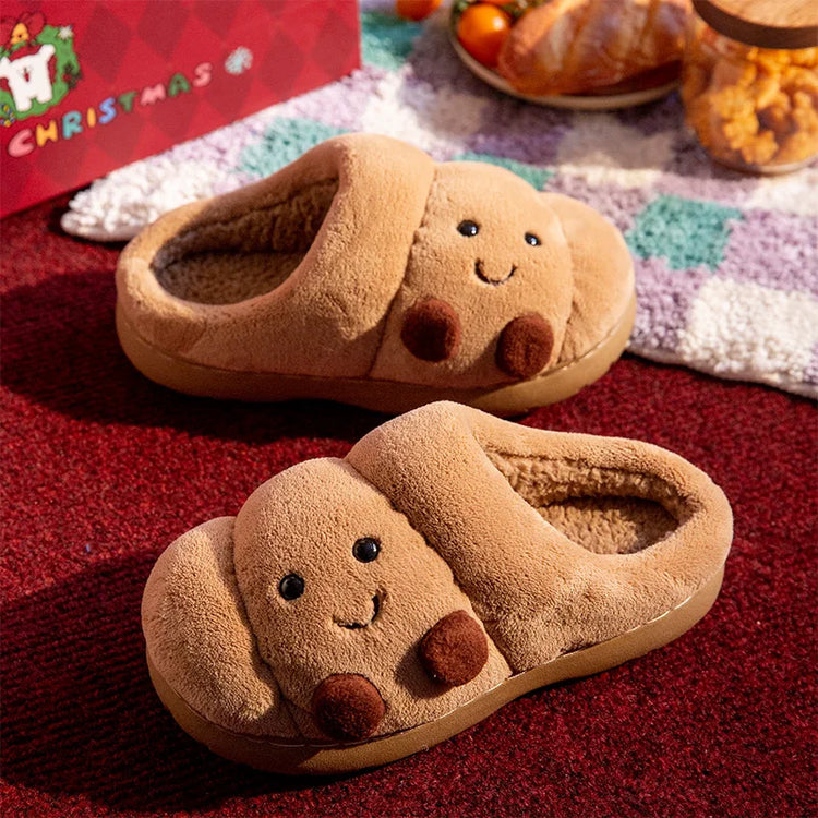 Plush Cotton Slippers Women Winter Indoor Home Shoes Anti-slip Thick Warm Cotton Shoes Cartoon Slippers Soft Comfortable Slipper