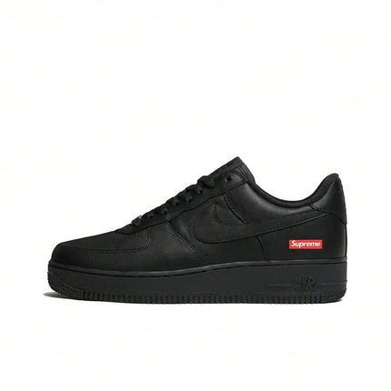 Nike * Air Force 1 Box Logo Fashion Low-Top Sneakers Unisex Black CU9225-001