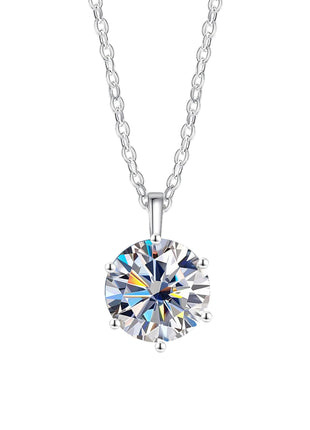 Nuova Collana in Argento Sterling 925 con Pendente in Zirconia 5A, Gioiello Raffinato per Donna, Ideale per Matrimoni, Feste e Occasioni Eleganti PlatiNum