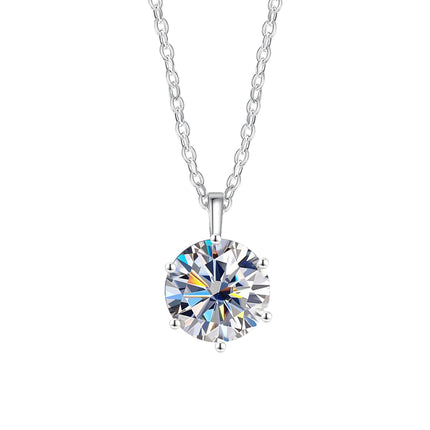 Nuova Collana in Argento Sterling 925 con Pendente in Zirconia 5A, Gioiello Raffinato per Donna, Ideale per Matrimoni, Feste e Occasioni Eleganti PlatiNum