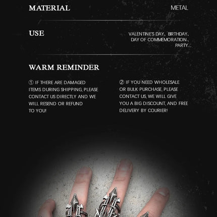 Set di Gioielli Punk Rock per Donne e Uomini, Collane e Anelli con Ciondolo a Croce Gotica, Collezione di Accessori Gioiello Audaci platinumshop