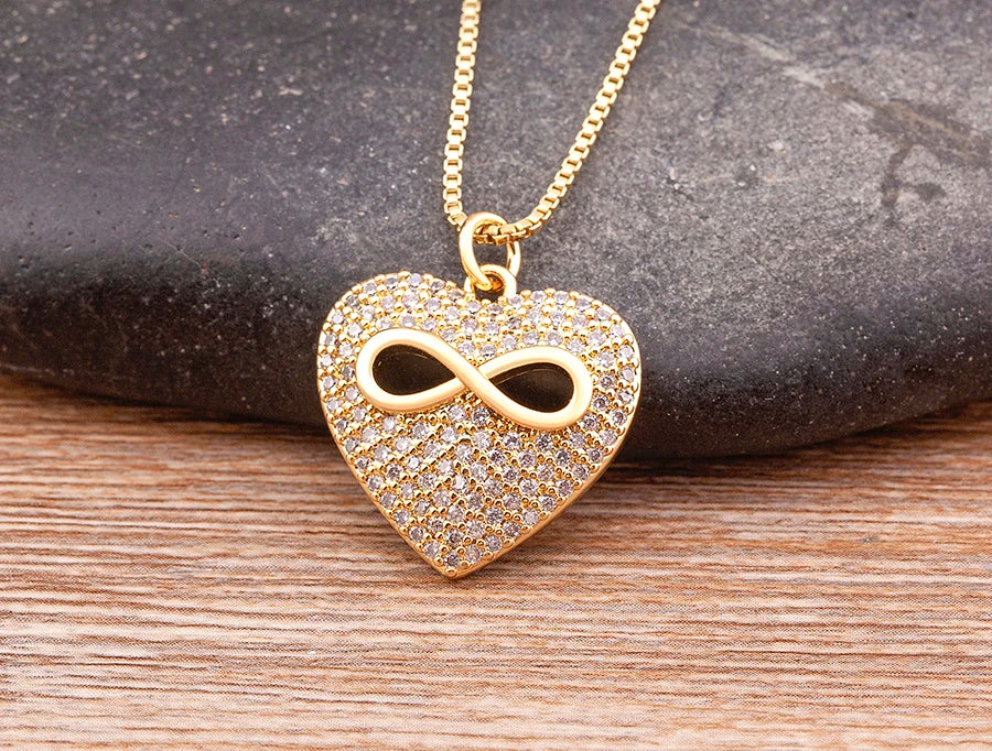 Nidin Collana con ciondolo a forma di cuore romantico per donna Girocollo con catene lunghe Collo placcato oro Collare per amanti Regalo Gioielli per feste Boho