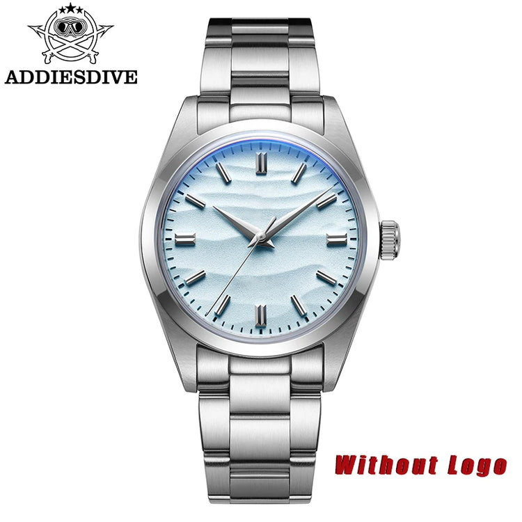 ADDIESDIVE 36mm Men Watch Without Logo AD2030 VH31 Quartz Watch 10Bar Waterproof 316L Stainless Steel Sand Dial Wristwatch New