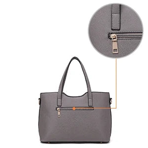 Borsa da donna Miss Lulu di medie dimensioni, elegante borsa a tracolla e borsa a mano, set shopper da 2 pezzi