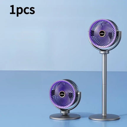 Ventilatore da scrivania verticale 3 in 1, ventilatore silenzioso a 5 velocità per la circolazione dell'aria in tutta la stanza, vento forte e bassa rumorosità, ideale per la casa, il letto