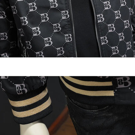 Luxury Letter Printed Baseball Jacket Men Autumn Winter Bomber Jacket Men Casual Business Windbreaker Coat Men Clothing 2025
