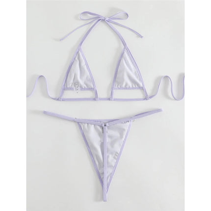 Nuovo rugoso estremo Mini Micro perizoma Bikini donna costumi da bagno femminile costume da bagno due pezzi Bikini bagnante costume da bagno Swim K4827 platinumshop