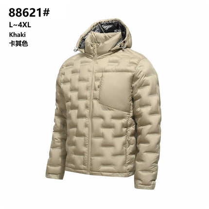 Graphene Self-heating Puffer Jacket Men Solid Windproof Pleated Padded Jackets Brand Classical Warm Winter Down Coat Male Parkas