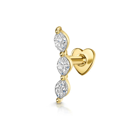 AIDE Heart Round Ball Flat Helix Piercing Earring 925 Sterling Silver Ear Studs Geometric Zircon Exquisite Trinket Studs Aretes PlatiNum