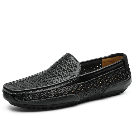 Scarpe casual da uomo di marca di lusso estiva Mocassini da uomo in vera pelle morbida Mocassini Designer italiano Scarpe da barca traspiranti