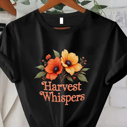 Comoda maglietta da donna con stampa "T-shirt con bouquet di mais del raccolto autunnale - Stile festivo della stagione autunnale"