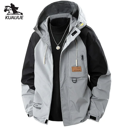 Jacket Mens Spring Autumn New Men Jacket Printing Hooded Jackets Casual Coat Men's Business Coats Size L-4XL 5XL 6XL 7XL 8XL